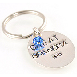 Great Grandma Handstamped Keychain