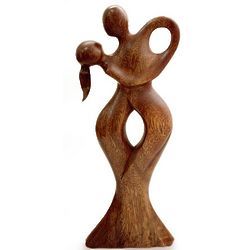Dancing Couple Wood Sculpture