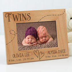 Personalized Twins 4x6 Picture Frame