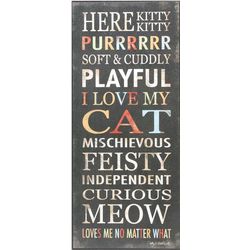 Here Kitty Kitty Cat Plaque