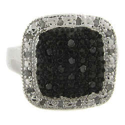 Black Diamond Rectangle Ring