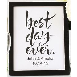 Personalized Best Day Ever Wedding Print