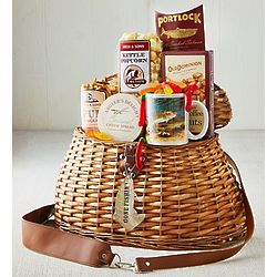 Fisherman's Favorite Snacks Creel Gift Basket