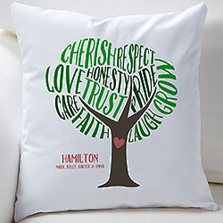 Tree of Words Personalized Pillow