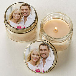 Personalized Picture Mason Jar Candle Favors