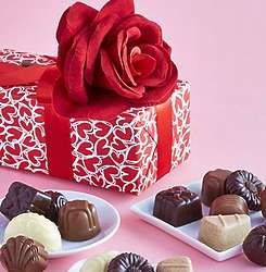 Divine Valentine Belgian Chocolate Rose Box