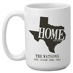 Personalized Home State Coffee Mug
