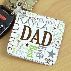 Personalized Dad Word-Art Key Chain