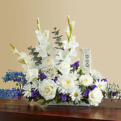 Beautiful Memories Blue and White Bouquet