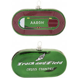 Track and Field Personalized Christmas Ornament