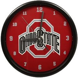 Ohio State Buckeyes Black Rim Clock