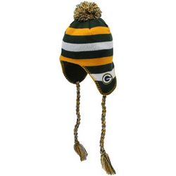 Youth's Green Bay Packers Striped Tassel Knit Hat