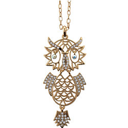 Goldtone Owl Necklace