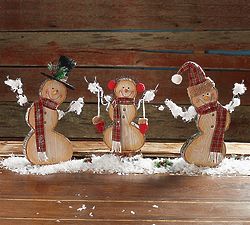 Holiday Decor Snowmen Trio