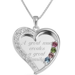 Sterling Silver Swing Heart Necklace with Keepsake Box