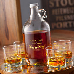 Personalized Whiskey Growler Set