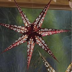 LED Paper Star Lantern in Christmas Colors