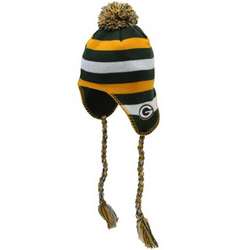 Toddler's Green Bay Packers Striped Tassel Knit Hat