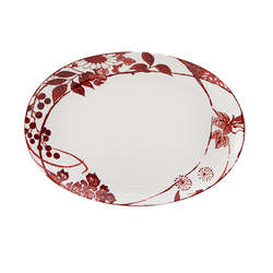 Mikasa Hana Red Oval Platter