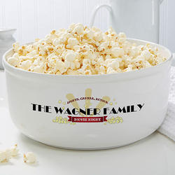Movie Night Large Personalized Snack Bowl