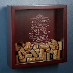 Personalized Drink Together Stay Together Shadow Box