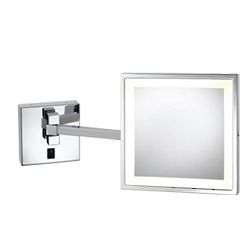Wall Mount Modern Square LED Makeup Mirror