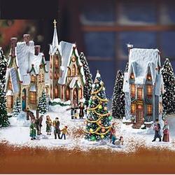 Thomas Kinkade Winter Splendor Christmas Village Set