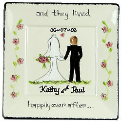 Happily Ever After Personalized Wedding Plate
