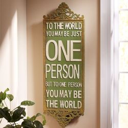 To the World Wall Plaque