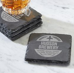 Personalized Craft Brew Slate Coasters