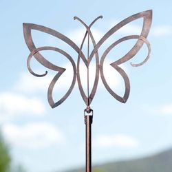 Recycled Metal Butterfly Garden Spinner