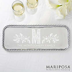 Personalized String of Pearls Serving Tray