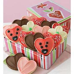 Happy Valentine's Day Cookie Cutouts Gift Tin