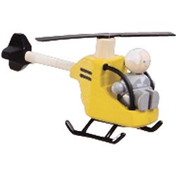 Helicopter & Pilot Wooden Toy