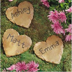 Personalized Small Heart Stepping Stone