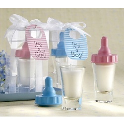 Baby's First Bottle and Candle Baby Shower Favor Set