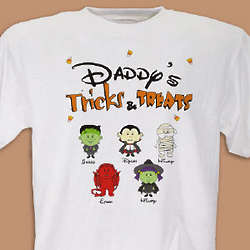 Tricks and Treats Character Personalized T-Shirt