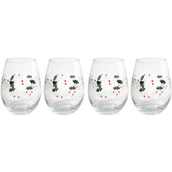 Winterberry Stemless Wine Glasses