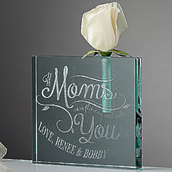Mom's and Grandma's Personalized Loving Words Bud Vase