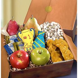 Number One Dad Fresh Fruit and Exceptional Sweets Gift Box
