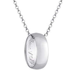 Sterling Silver Engraved Band Necklace