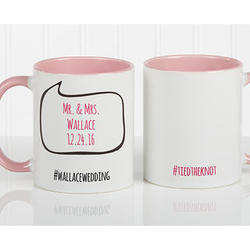Personalized Social Media #Hashtag Bubble Coffee Mug