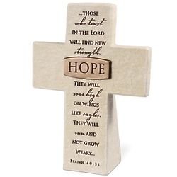 Hope Standing Cross with Verse