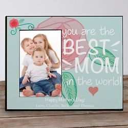 Personalized Best Mom Custom Printed Photo Frame