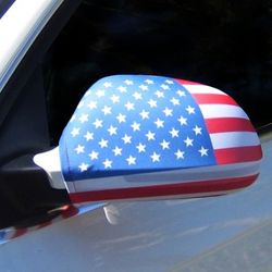 American Flag Car Mirror Bra Cover