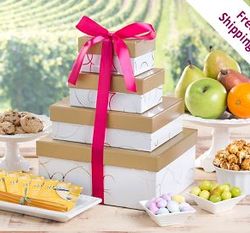Deluxe Fruit And Sweets Gift Tower