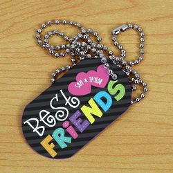 Personalized Best Friends Dog Tag Necklace