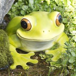 Peeping Frog Garden Sculpture