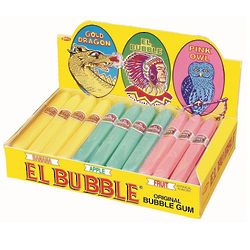 Bubble Gum Cigars 3 Flavors in Yellow 36 Count Display Box