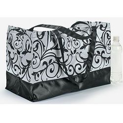Black & White Damask Tote Bag